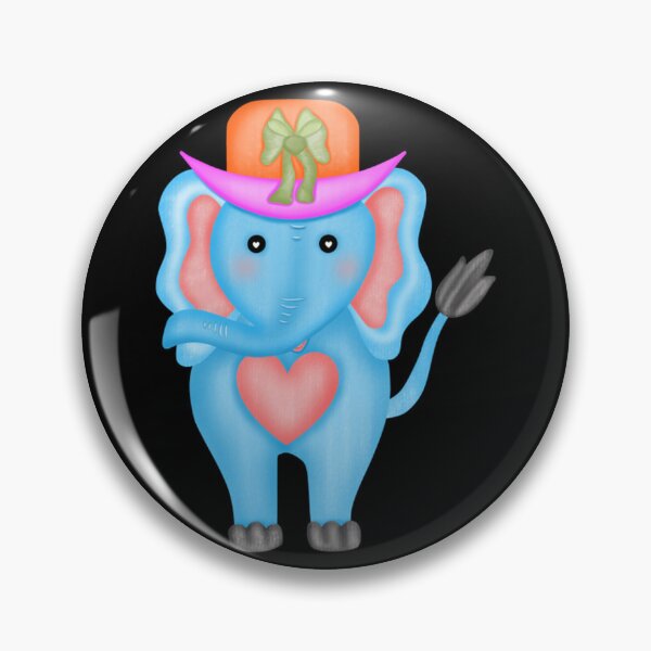 Item preview, Cute Blue Elephant Wearing Hat Kawaii Circus designed and sold by YeppiStudio.