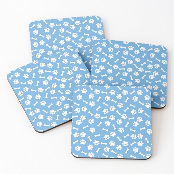 Item preview, Sky Blue And White Dog Paw And Bone Pattern designed and sold by pattern-archive.