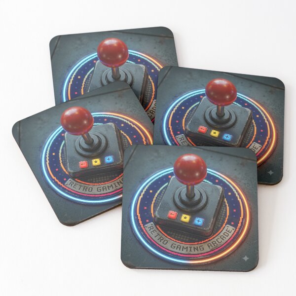 Item preview, Retro Arcade Joystick Neon Emblem designed and sold by GrzywaM.