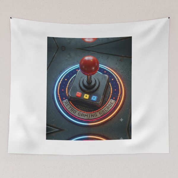 Item preview, Retro Arcade Joystick Neon Emblem designed and sold by GrzywaM.