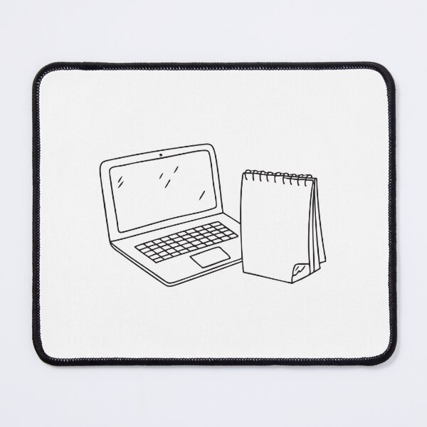 Item preview, A laptop resting next to a blank notepad designed and sold by rasagamastore.