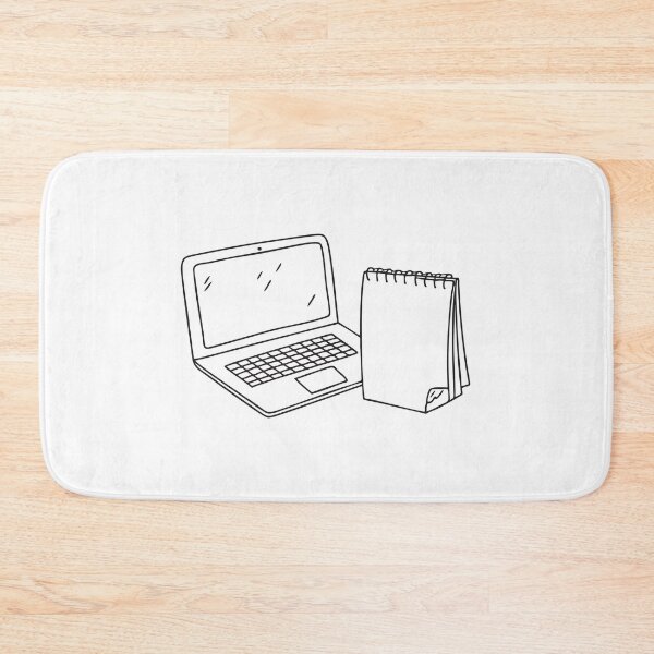 Item preview, A laptop resting next to a blank notepad designed and sold by rasagamastore.