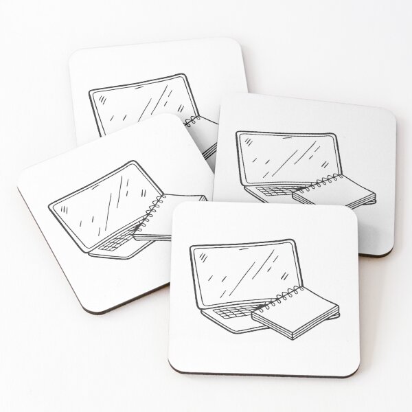 Item preview, A notepad sitting beside a shut laptop on the table designed and sold by rasagamastore.
