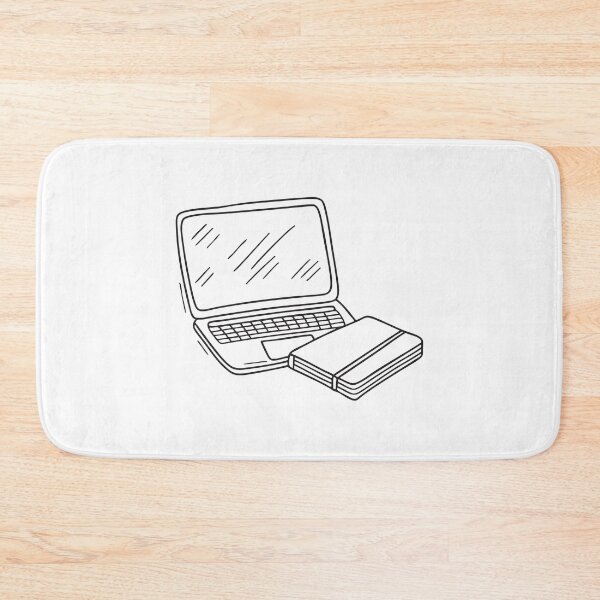 Item preview, A table holding a laptop and an empty notepad designed and sold by rasagamastore.