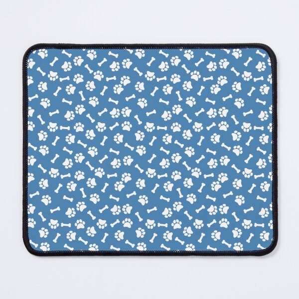 Item preview, Steel Blue And White Dog Paw And Bone Pattern designed and sold by pattern-archive.