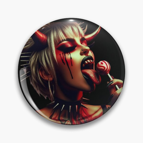 Item preview, Punk Demon Girl Licking Lollipop designed and sold by Voodoo Store Paranormal Collections.