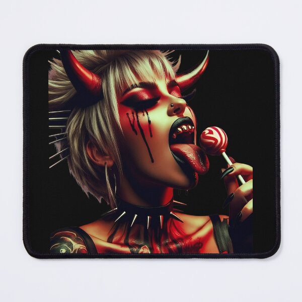 Item preview, Punk Demon Girl Licking Lollipop designed and sold by Voodoo Store Paranormal Collections.