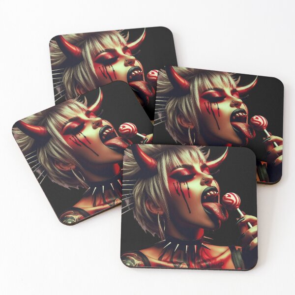 Item preview, Punk Demon Girl Licking Lollipop designed and sold by Voodoo Store Paranormal Collections.