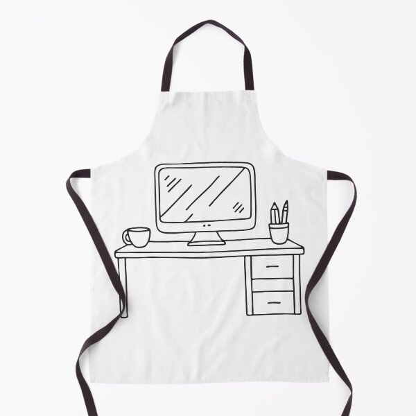 Item preview, A desk containing only a pencil and notebook, no computer designed and sold by rasagamastore.