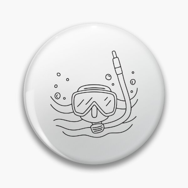 Item preview, A diving mask slowly sinking below the water surface designed and sold by rasagamastore.