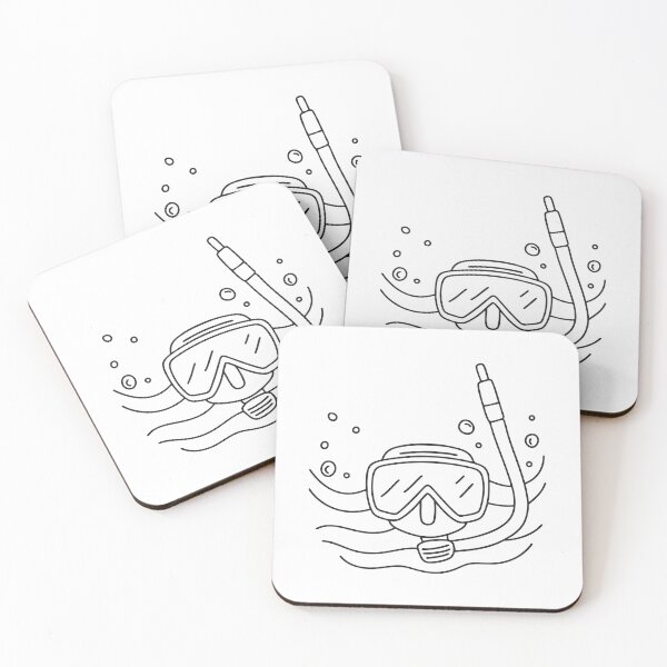 Item preview, A diving mask slowly sinking below the water surface designed and sold by rasagamastore.