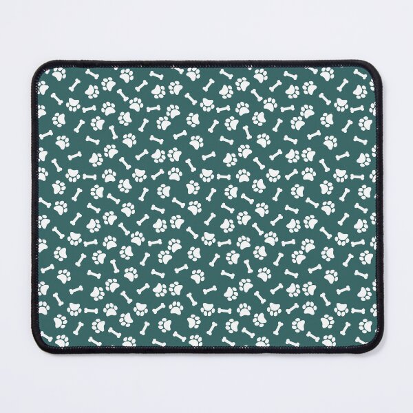 Item preview, Teal And White Dog Paw And Bone Pattern designed and sold by pattern-archive.
