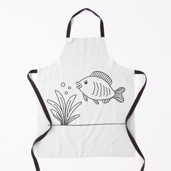 Item preview, A fish gliding past an underwater plant designed and sold by rasagamastore.