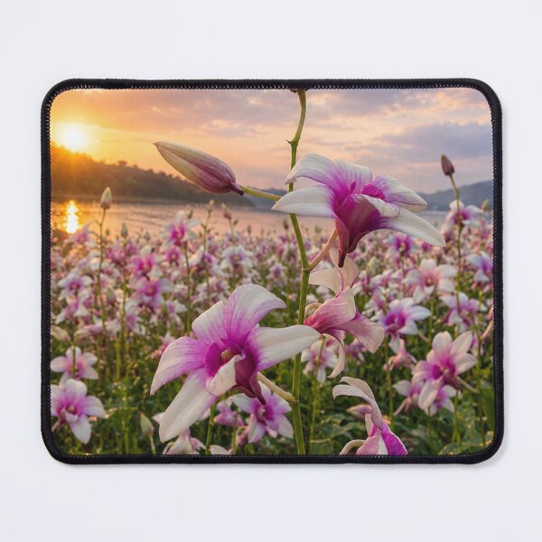 Item preview, Orchids in Sunset Glow by the Lake designed and sold by SheFriendly143.