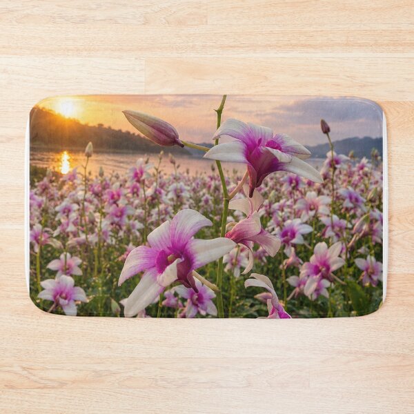Item preview, Orchids in Sunset Glow by the Lake designed and sold by SheFriendly143.