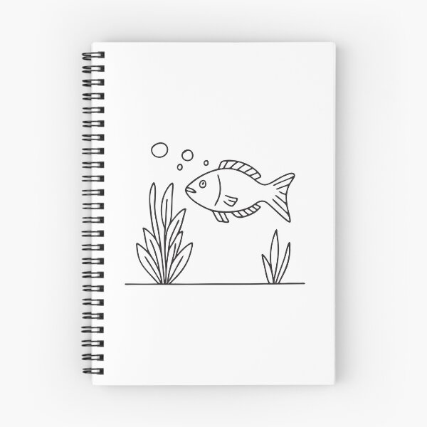 Item preview, A fish swimming beside an aquatic plant designed and sold by rasagamastore.