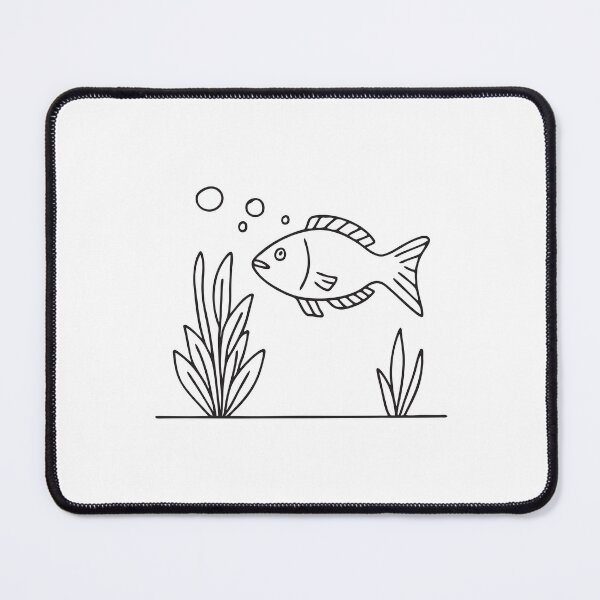 Item preview, A fish swimming beside an aquatic plant designed and sold by rasagamastore.
