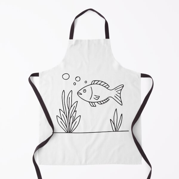 Item preview, A fish swimming beside an aquatic plant designed and sold by rasagamastore.