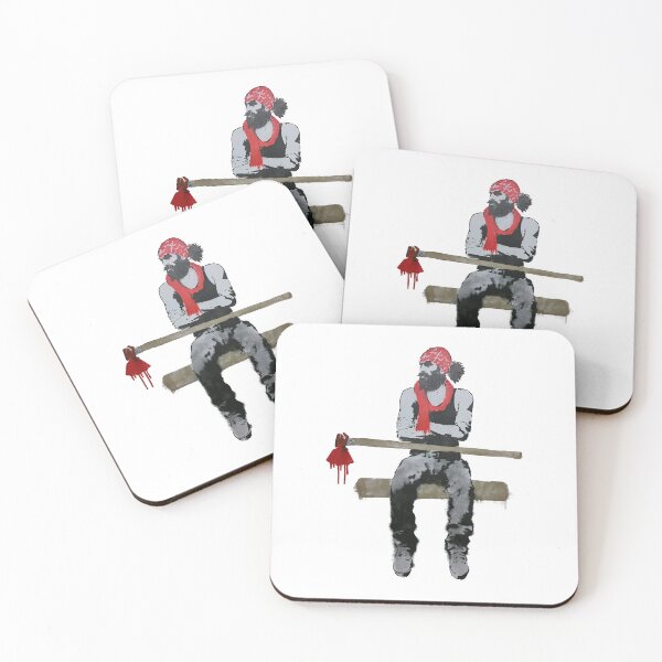 Item preview, Rugged Lumberjack Swinging Heavy Wood Axe Urban Art designed and sold by EdvvinStudios.
