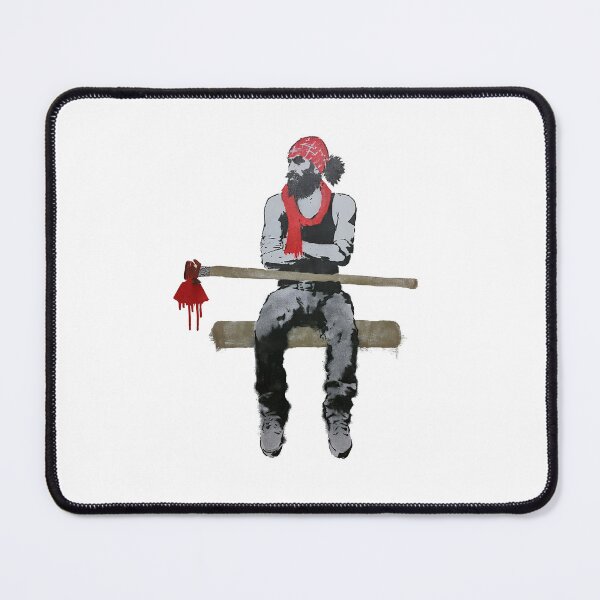 Item preview, Rugged Lumberjack Swinging Heavy Wood Axe Urban Art designed and sold by EdvvinStudios.