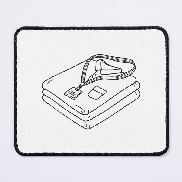Item preview, A neatly folded uniform on a bed beside an ID lanyard designed and sold by rasagamastore.