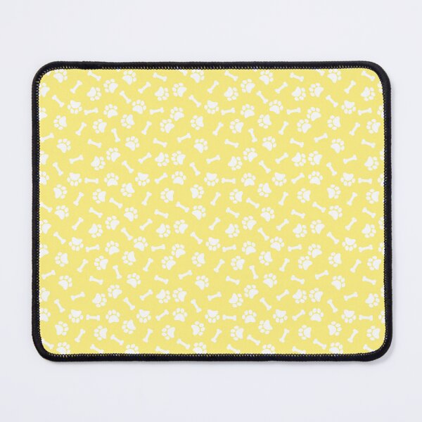 Item preview, Yellow And White Dog Paw And Bone Pattern designed and sold by pattern-archive.