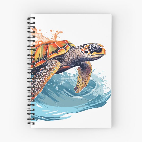 Item preview, Majestic Sea Turtle Swimming in Blue Wave illustration designed and sold by MarrysLifestyle.