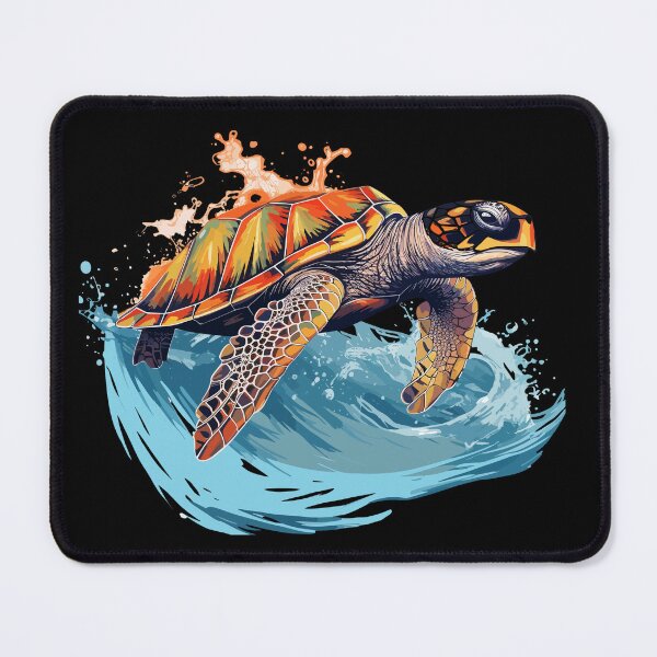 Item preview, Majestic Sea Turtle Swimming in Blue Wave illustration designed and sold by MarrysLifestyle.