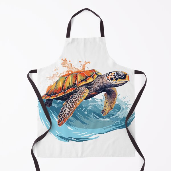 Item preview, Majestic Sea Turtle Swimming in Blue Wave illustration designed and sold by MarrysLifestyle.