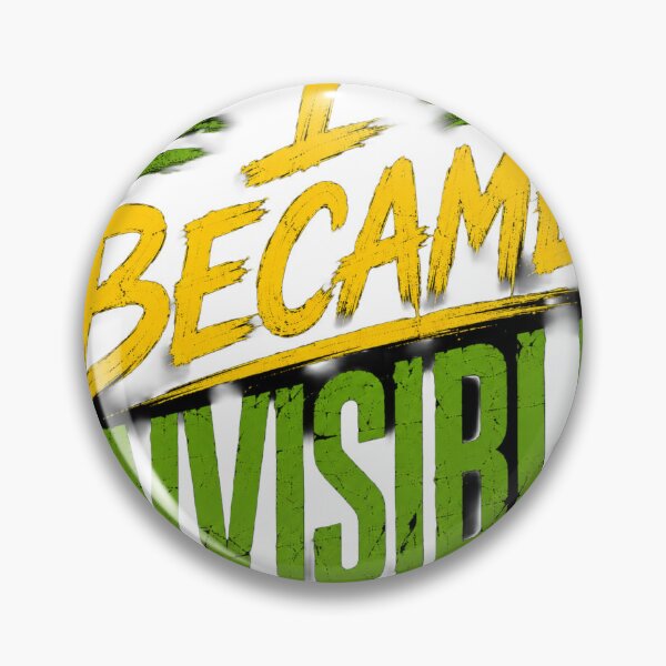 Item preview, I Became Invisible – Emotional Typography Quote T-Shirt | Yellow & Green Statement Design designed and sold by Saraisha Studio.