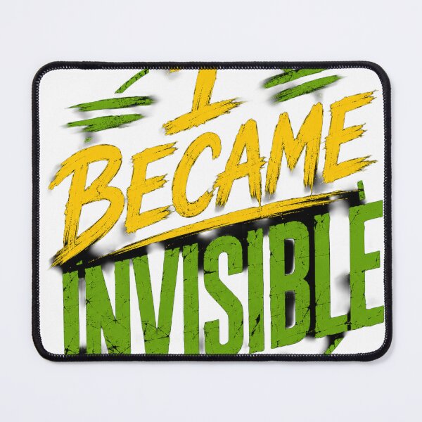 Item preview, I Became Invisible – Emotional Typography Quote T-Shirt | Yellow & Green Statement Design designed and sold by Saraisha Studio.