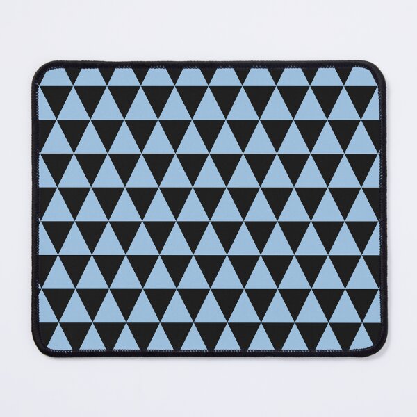 Item preview, Black And Baby Blue Triangle Grid Pattern designed and sold by pattern-archive.