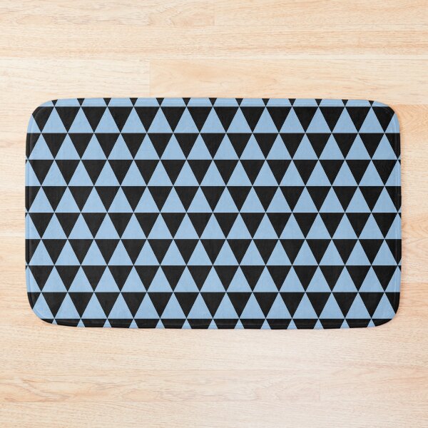 Item preview, Black And Baby Blue Triangle Grid Pattern designed and sold by pattern-archive.