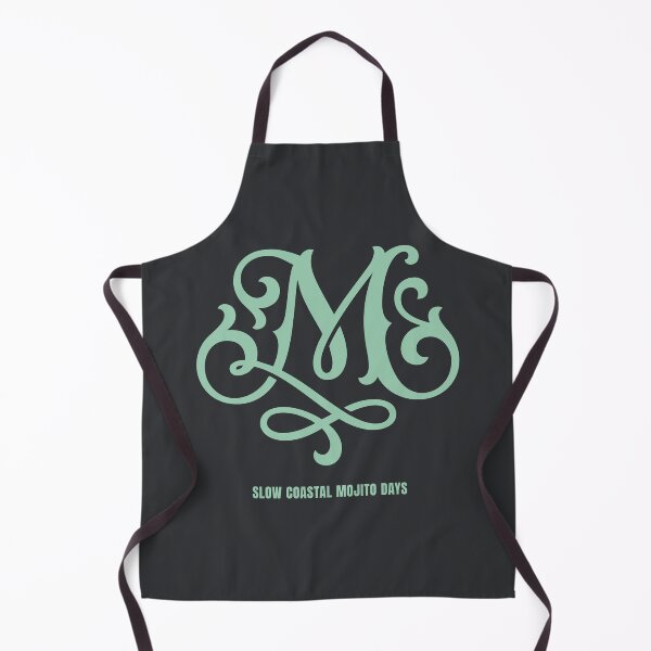 Item preview, Ornamental Calligraphy Monogram M Slow Coastal Mojito Days Vector Art designed and sold by Cozy-Old-Pub.