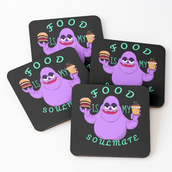 Item preview, Monster Character Holding Burger And Cup Soft Drink designed and sold by mahmoudadel2024.