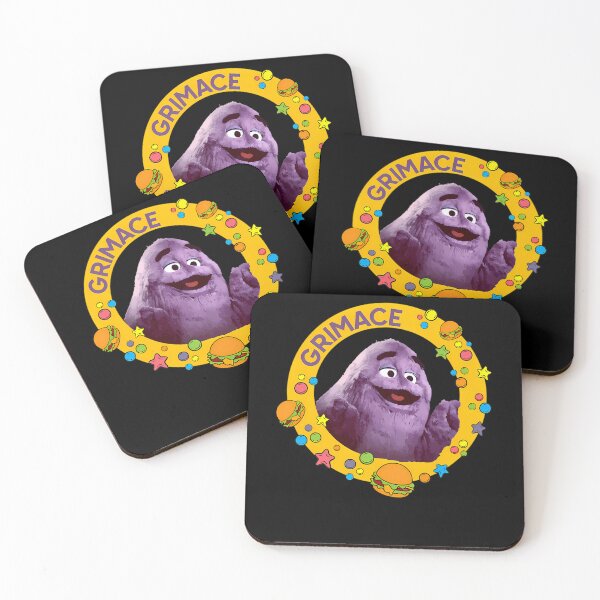Item preview, Purple Monster Character Smiling Inside Yellow Circle designed and sold by mahmoudadel2024.