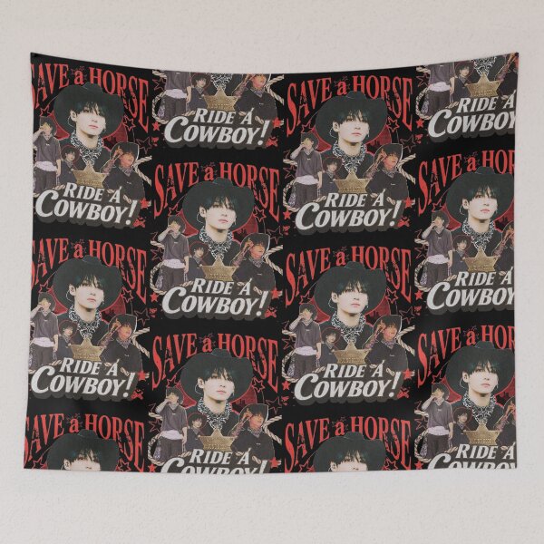 Item preview, Jungkook Save A Horse Ride A Cowboy Bootleg Rap Tee designed and sold by moamaxshop.