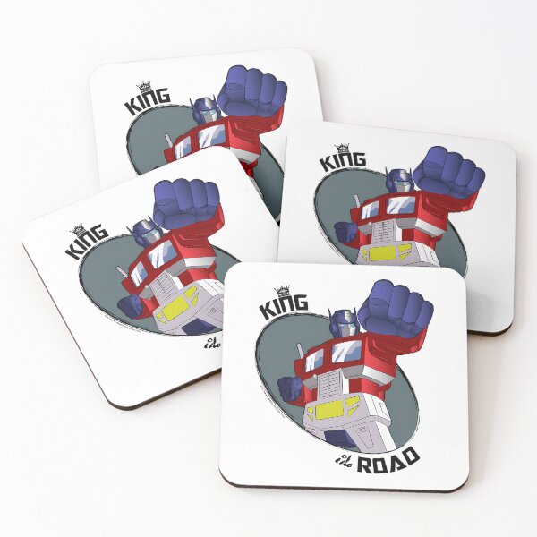 Item preview, Red and Blue Robot Leader Punching Forward designed and sold by juoki.