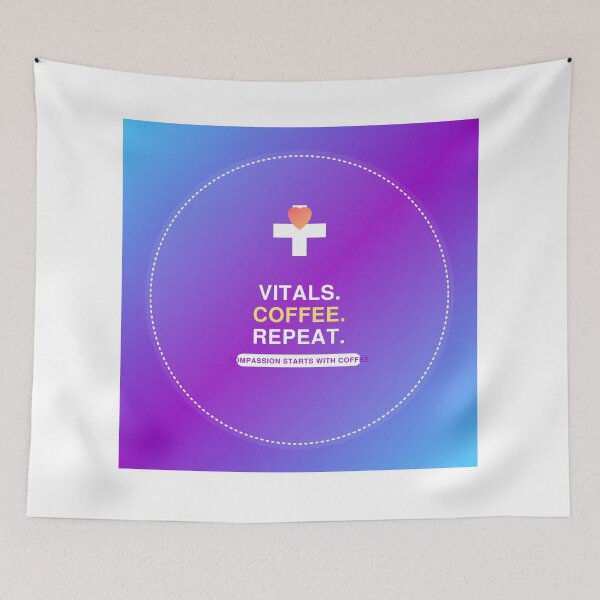 Item preview, Vitals Coffee Repeat Funny Nurse Shirt designed and sold by Ayaanaleena.