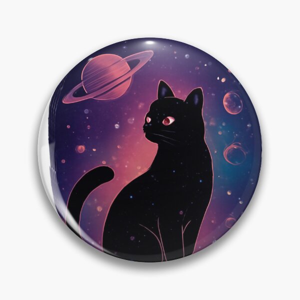 Item preview, Black Cat Among the Stars | Cosmic Space Cat Design designed and sold by Gosticky004.