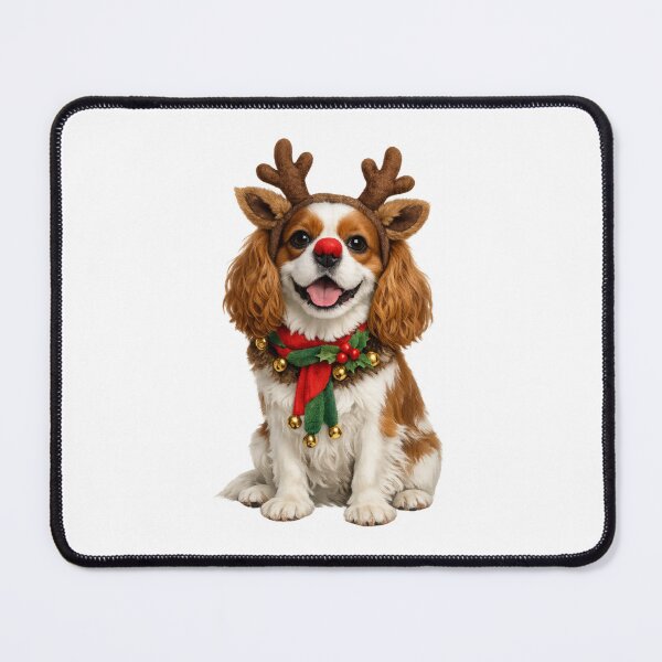 Item preview, Christmas Reindeer Blenheim Cavalier designed and sold by SpottyRainbow.