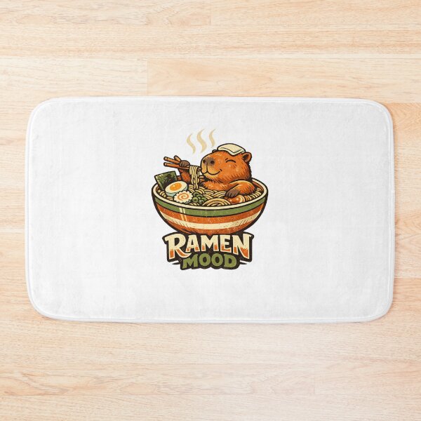 Item preview, Ramen Mood Capybara – Cute Vintage Ramen Lover Animal Graphic T-Shirt designed and sold by  ADBIB Design.