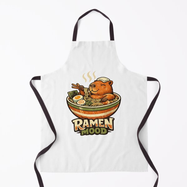 Item preview, Ramen Mood Capybara – Cute Vintage Ramen Lover Animal Graphic T-Shirt designed and sold by ADBIB Design.