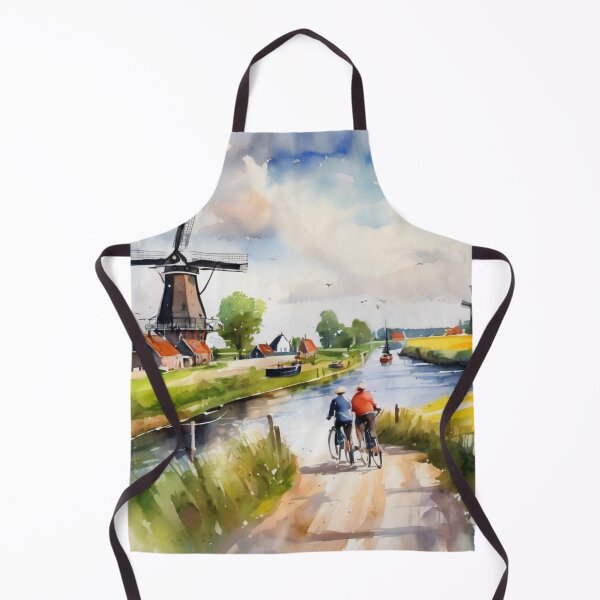 Item preview, Sendero soleado del molino de viento para ciclismo en los Países Bajos (Acuarela) designed and sold by UmSkelig834.