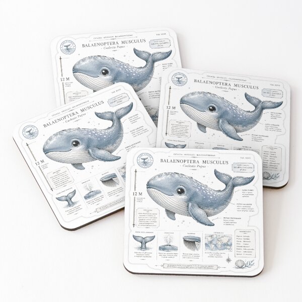 Item preview, Cute Vintage Blue Whale Sticker - Scientific Ocean Plate designed and sold by PND7777.