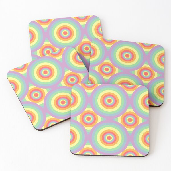 Item preview, Rainbow Retro Bullseye Circles Pattern designed and sold by Zaya_art.
