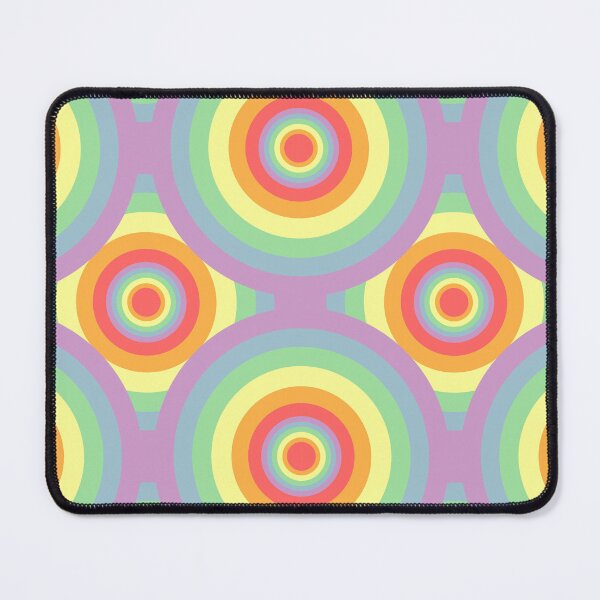 Item preview, Rainbow Retro Bullseye Circles Pattern designed and sold by Zaya_art.