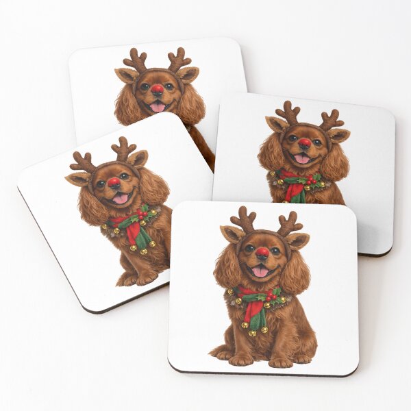 Item preview, Christmas Reindeer Ruby Cavalier designed and sold by SpottyRainbow.