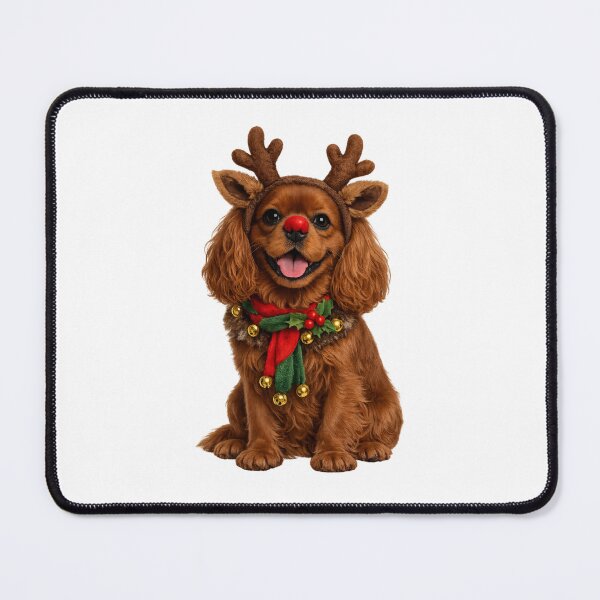 Item preview, Christmas Reindeer Ruby Cavalier designed and sold by SpottyRainbow.