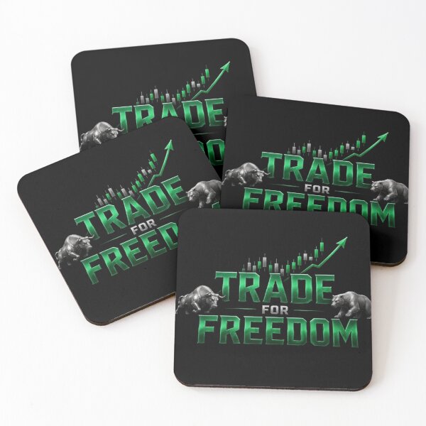 Item preview, Trade for Freedom Forex Trading Motivation Bull and Bear Trader Design designed and sold by PipForgeStudio .